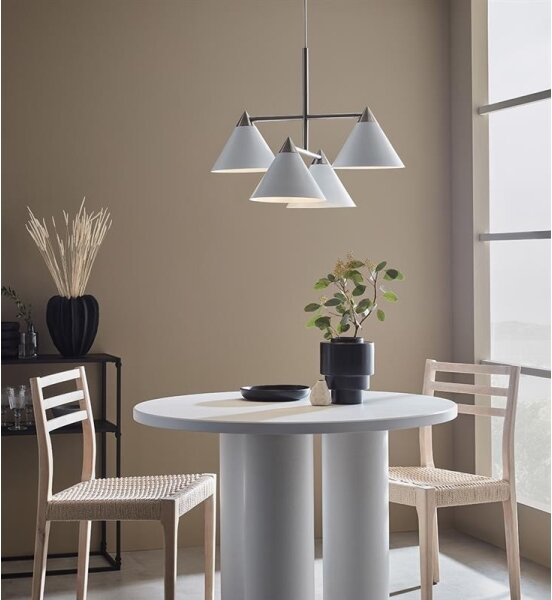 Markslöjd 108077 - Lampadario su filo KLINT 4xE14/40W/230V bianco