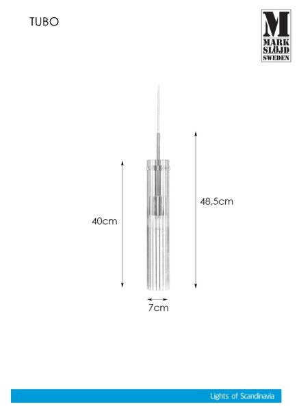 Markslöjd 108112 - Lampadario su filo TUBO 1xE14/40W/230V