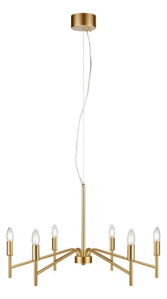 Markslöjd 108210 - Lampadario con filo MONARCH 6xE14/18W/230V oro