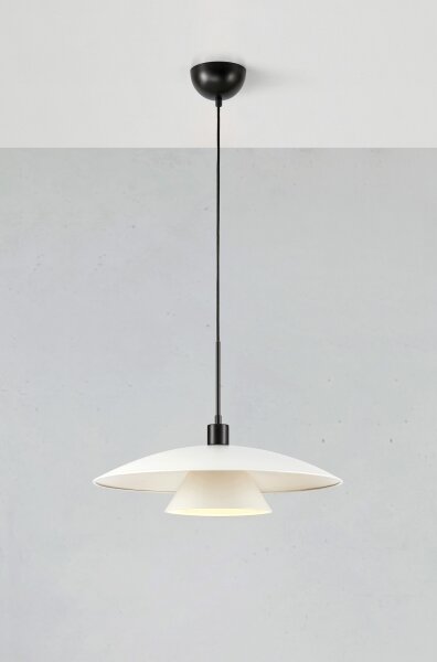 Markslöjd 108430 - Lampadario a sospensione con filo MILLINGE 1xE27/40W/230V bianco