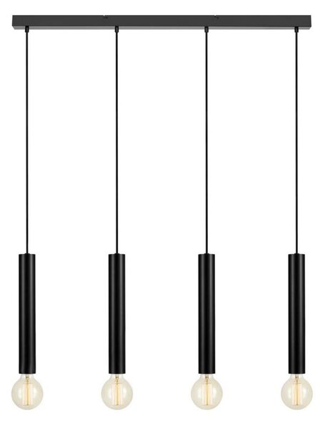 Markslöjd 108264 - Lampadario su filo SENCILLO 4xE27/40W/230V nero