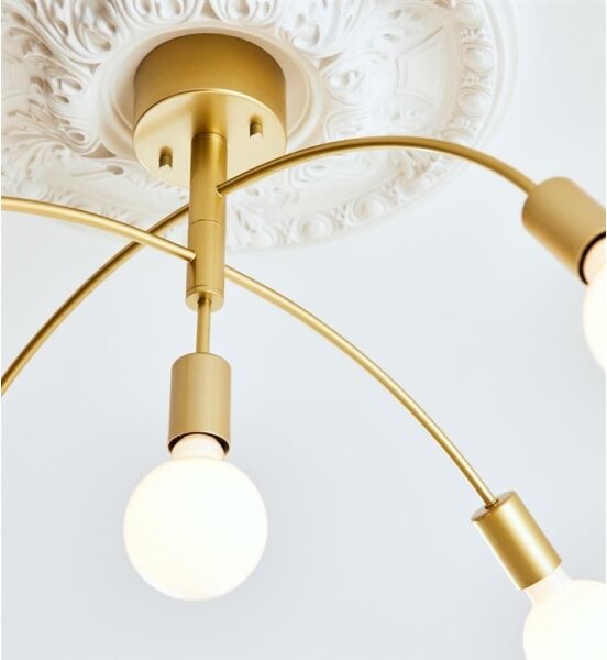 Markslöjd 108285 - Lampadario a plafone CYGNUS 5xE27/40W/230V oro