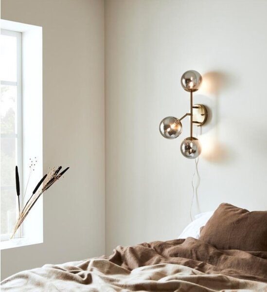 Markslöjd 108253 - Applique TRINITY 3xG9/20W/230V oro/grigia