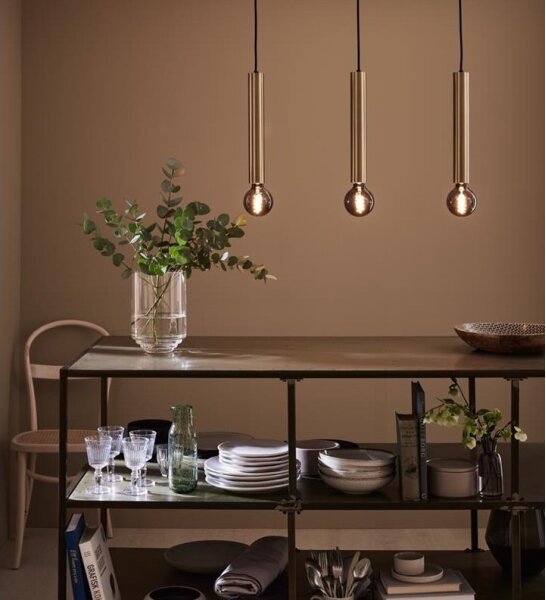 Markslöjd 108261 - Lampadario su filo SENCILLO 3xE27/40W/230V oro