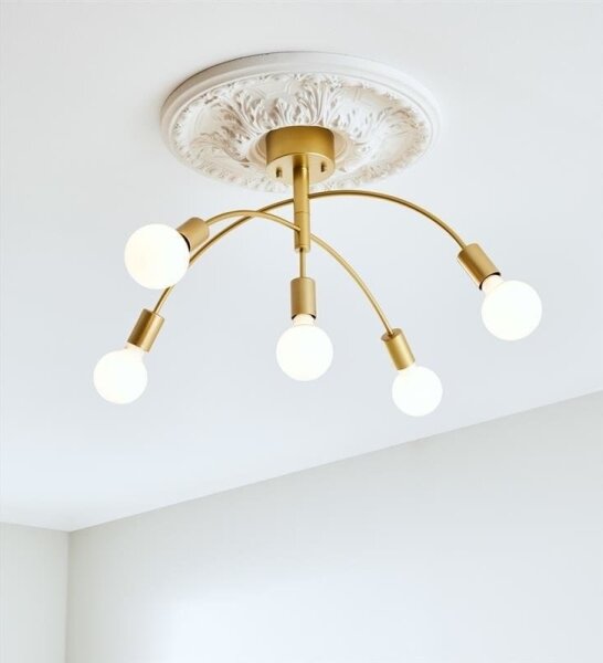 Markslöjd 108285 - Lampadario a plafone CYGNUS 5xE27/40W/230V oro