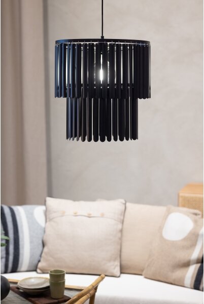 Markslöjd 108581 - Lampadario a sospensione con filo VIENTO 1xE27/40W/230V nero