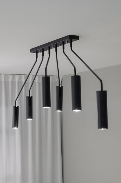 Markslöjd 108508 - Luce Spot RAMUS 6xGU10/25W/230V nero