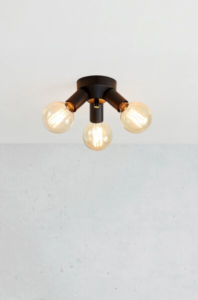 Markslöjd 108549 - Plafoniera MAZZO 3xE27/40W/230V nero