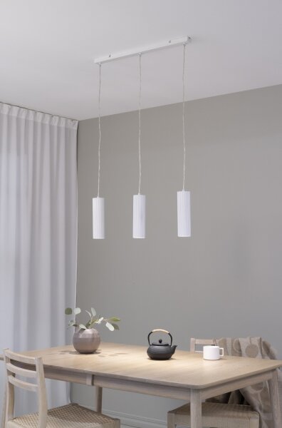 Markslöjd 108466 - Lampadario a sospensione con filo COSTILLA 3xGU10/7W/230V bianco