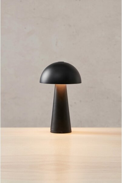 Markslöjd 108655 - Lampada ricaricabile dimmerabile LED FUNGI LED/1,5W/5V IP44 nera