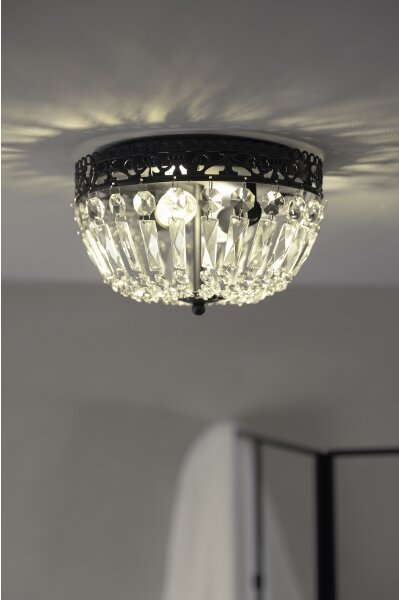 Markslöjd 108598 - Plafoniera ETIENNE 2xE14/40W/230V nero