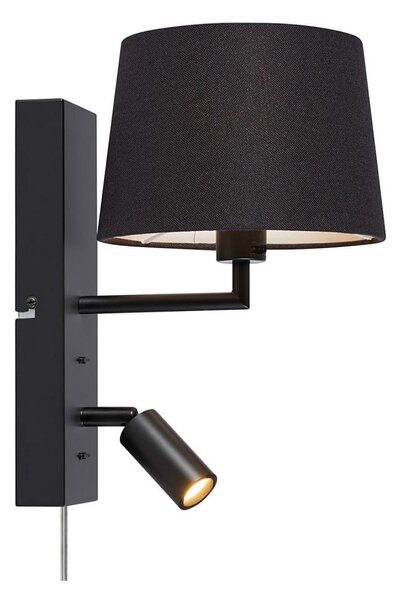 Markslöjd 108595 - Applique LED da parete con porta USB COMO 1xE14/40W/230V + LED integrato da 3W, nero
