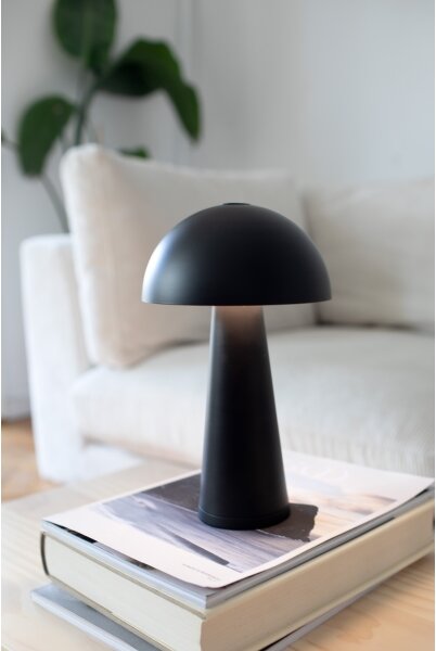 Markslöjd 108655 - Lampada ricaricabile dimmerabile LED FUNGI LED/1,5W/5V IP44 nera