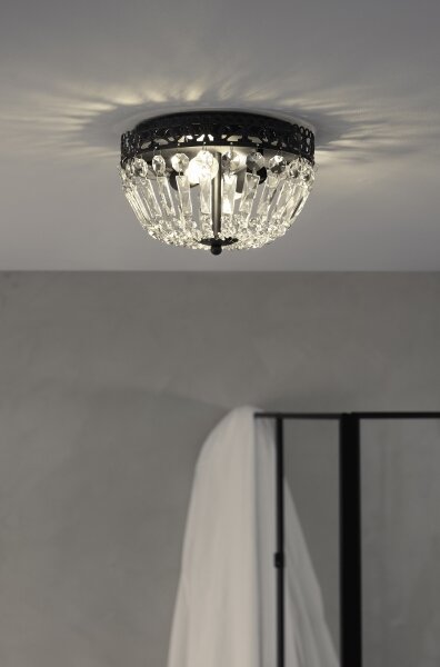 Markslöjd 108598 - Plafoniera ETIENNE 2xE14/40W/230V nero