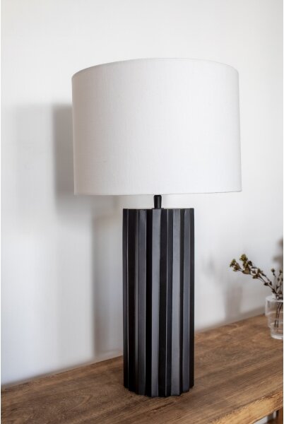 Markslöjd 108670 - Lampada da tavolo HASHIRA 1xE27/40W/230V bianco/nero