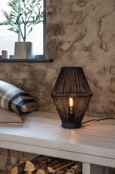 Markslöjd 108666 - Lampada da tavolo CASA 1xE27/40W/230V nero