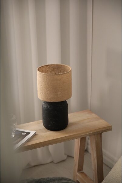Markslöjd 108683 - Lampada da tavolo MONTAGNA 1xE14/40W/230V 32 cm beige/nero