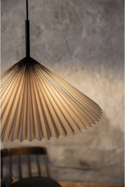 Markslöjd 108709 - Lampadario a sospensione con filo PLISADO 1xE27/40W/230V diametro 50 cm grigio