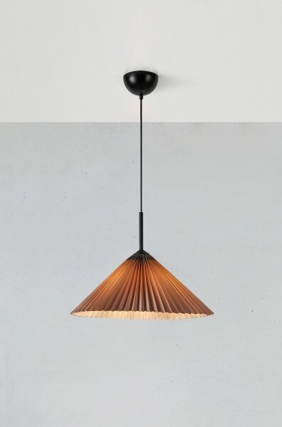 Markslöjd 108709 - Lampadario a sospensione con filo PLISADO 1xE27/40W/230V diametro 50 cm grigio