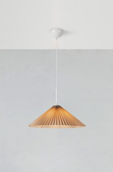 Markslöjd 108710 - Lampadario a sospensione con filo PLISADO 1xE27/40W/230V diametro 50 cm beige