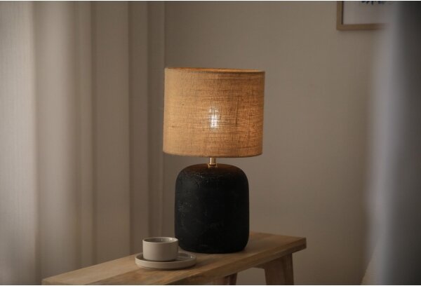 Markslöjd 108684 - Lampada da tavolo MONTAGNA 1xE14/40W/230V 45 cm beige/nero