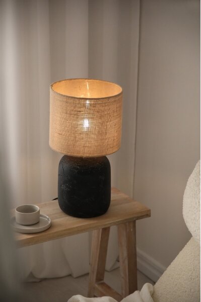 Markslöjd 108684 - Lampada da tavolo MONTAGNA 1xE14/40W/230V 45 cm beige/nero