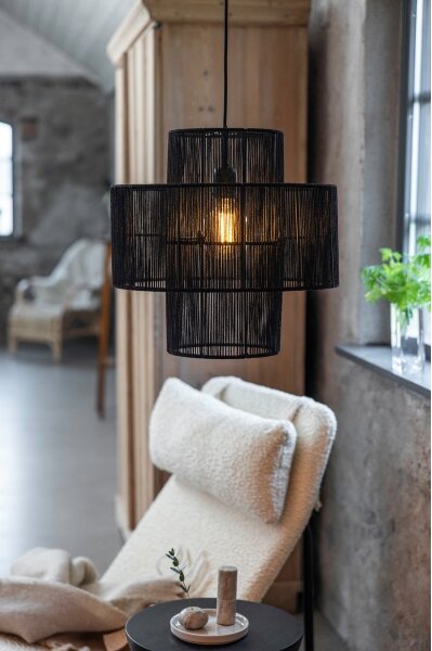 Markslöjd 108766 - Lampadario a sospensione con filo SOGA 1xE27/40W/230V nero