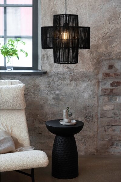 Markslöjd 108766 - Lampadario a sospensione con filo SOGA 1xE27/40W/230V nero