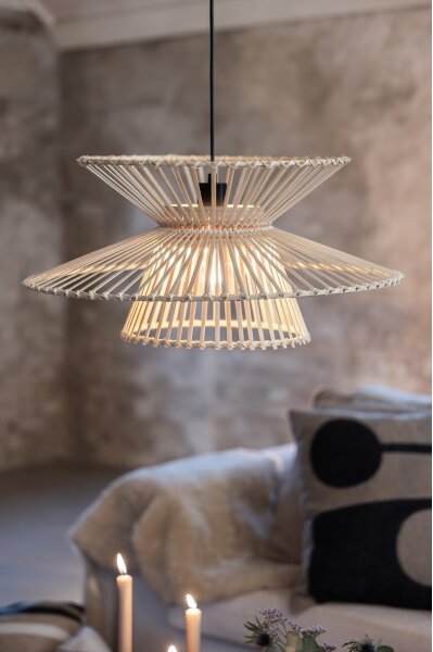 Markslöjd 108785 - Lampadario a sospensione con filo DUPLICI 1xE27/40W/230V beige/bambù