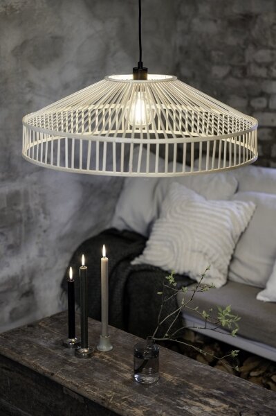 Markslöjd 108783 - Lampadario a sospensione con filo TAPA 1xE27/40W/230V beige/bambù
