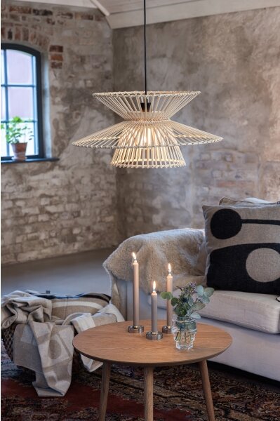 Markslöjd 108785 - Lampadario a sospensione con filo DUPLICI 1xE27/40W/230V beige/bambù