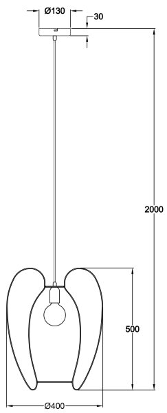 Fabas Luce 3677-45-225 - Lampadario a sospensione con filo CAMP 1xE27/40W/230V oro