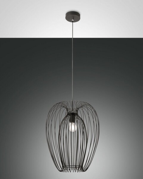 Fabas Luce 3677-45-101 - Lampadario a sospensione con filo CAMP 1xE27/40W/230V nero