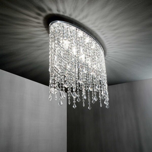 Ideal Lux - Plafoniera in cristallo RAIN 3xE14/40W/230V cromo lucido