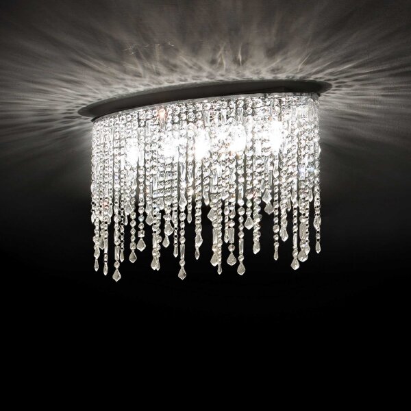 Ideal Lux - Plafoniera in cristallo RAIN 3xE14/40W/230V cromo lucido