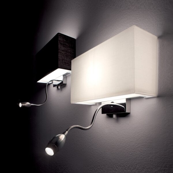 Ideal Lux - Lampada da parete flessibile HOTEL LED 1xE27/60W + LED/1,5W/230V