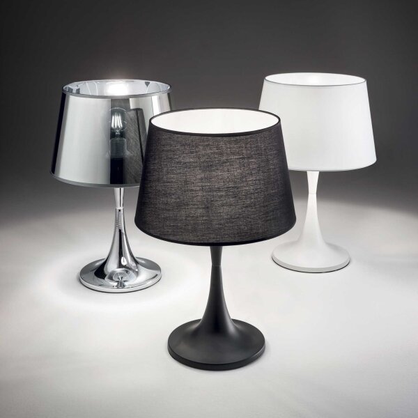 Ideal Lux - Lampada da tavolo LONDON 1xE27/60W/230V bianca