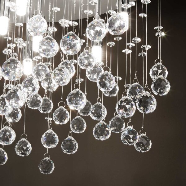 Ideal Lux - Plafoniera LED di cristallo MOONLIGHT 15xG9/3W/230V diametro 80 cm oro