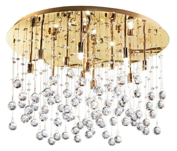 Ideal Lux-Plafoniera LED di cristallo MOONLIGHT 12xG9/3W/230V pr.60 cm oro