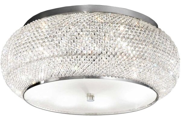Ideal Lux - Plafoniera di cristallo PASHA 10xE14/40W/230V diametro 55 cromo