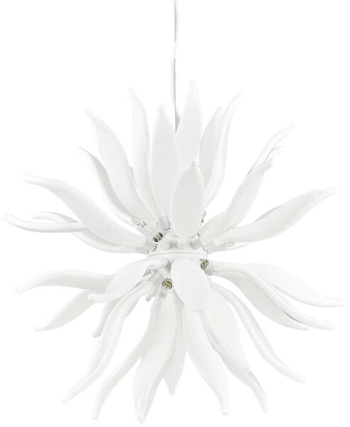 Ideal Lux - Lampadario LED a sospensione con filo LEAVES 12xG9/3W/230V diametro 80 cm bianco