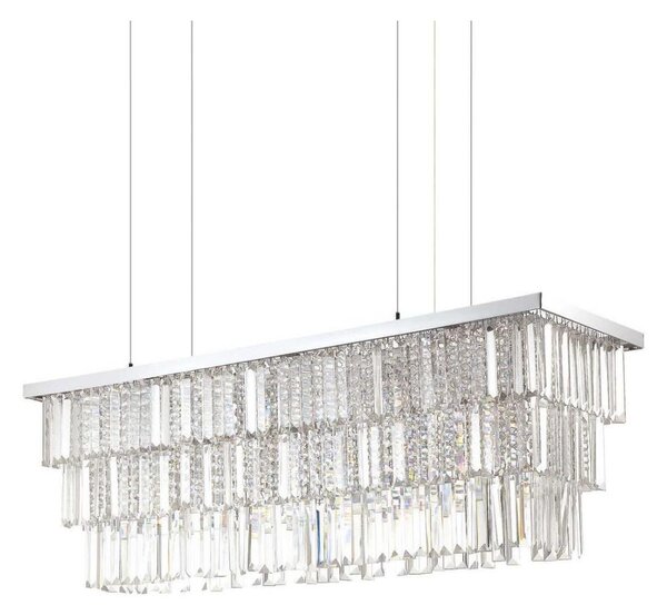 Ideal Lux - Lampadario di cristallo a sospensione MARTINEZ 8xE14/40W/230V cromo