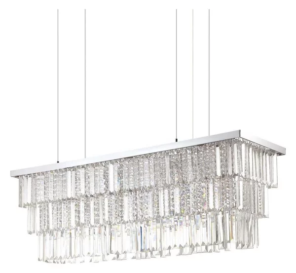 Ideal Lux - Lampadario di cristallo a sospensione MARTINEZ 8xE14/40W/230V cromo