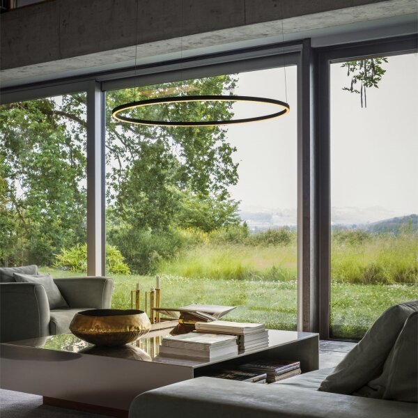 Ideal Lux - Lampadario a sospensione con filo LED dimmerabile ORACLE S LED/40W/230V 4000K diametro 70 cm nero
