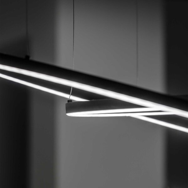 Ideal Lux - Lampadario a sospensione con filo LED dimmerabile ORACLE S LED/40W/230V 4000K diametro 70 cm nero