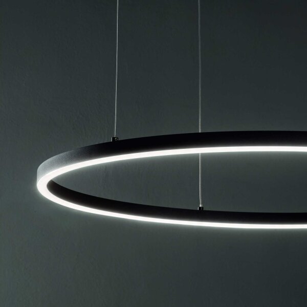 Ideal Lux - Lampadario a sospensione con filo LED dimmerabile ORACLE S LED/40W/230V 4000K diametro 70 cm nero