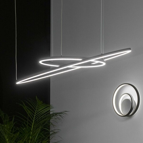 Ideal Lux - Lampadario a sospensione con filo LED dimmerabile ORACLE S LED/40W/230V 4000K diametro 70 cm nero