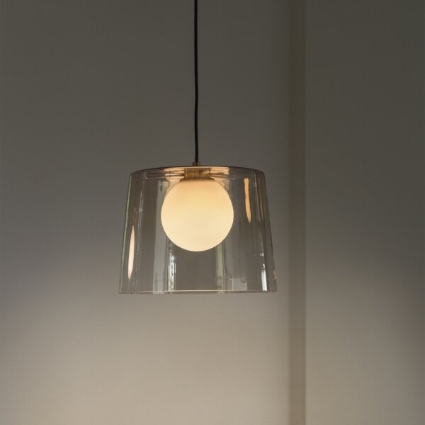 Ideal Lux - Lampadario LED a sospensione con filo FADE 1xG9/3W/230V diametro 27,3 cm oro/fumé