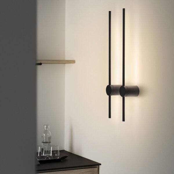 Ideal Lux - Applique a LED ESSENCE LED/12W/230V 3000K 70 cm CRI 90 nero