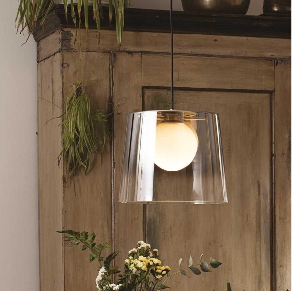 Ideal Lux - Lampadario LED a sospensione con filo FADE 1xG9/3W/230V diametro 27,3 cm oro/fumé